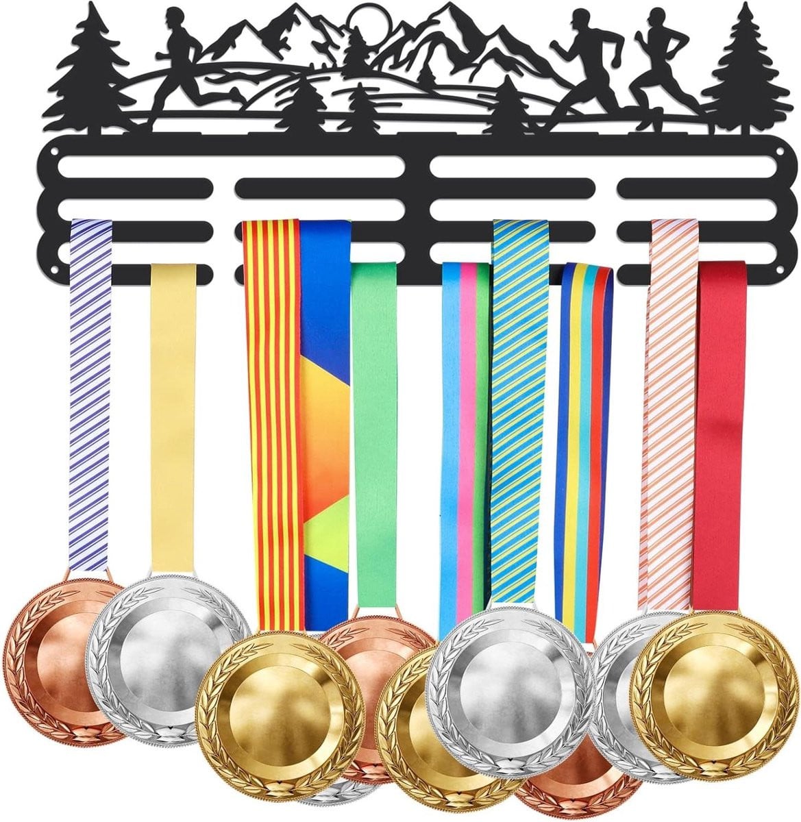 Medaille Hanger voor Sport Awards - Mat Zwart - Breedte: 40 cm, Hoogte: 15 cm