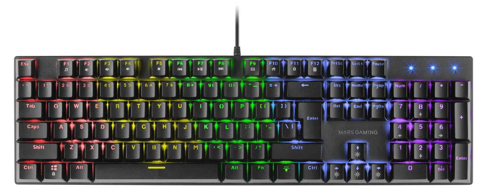 Selius Mechanisch Gaming Toetsenbord - US Taal - Bedraad - RGB Verlichting - Zwart