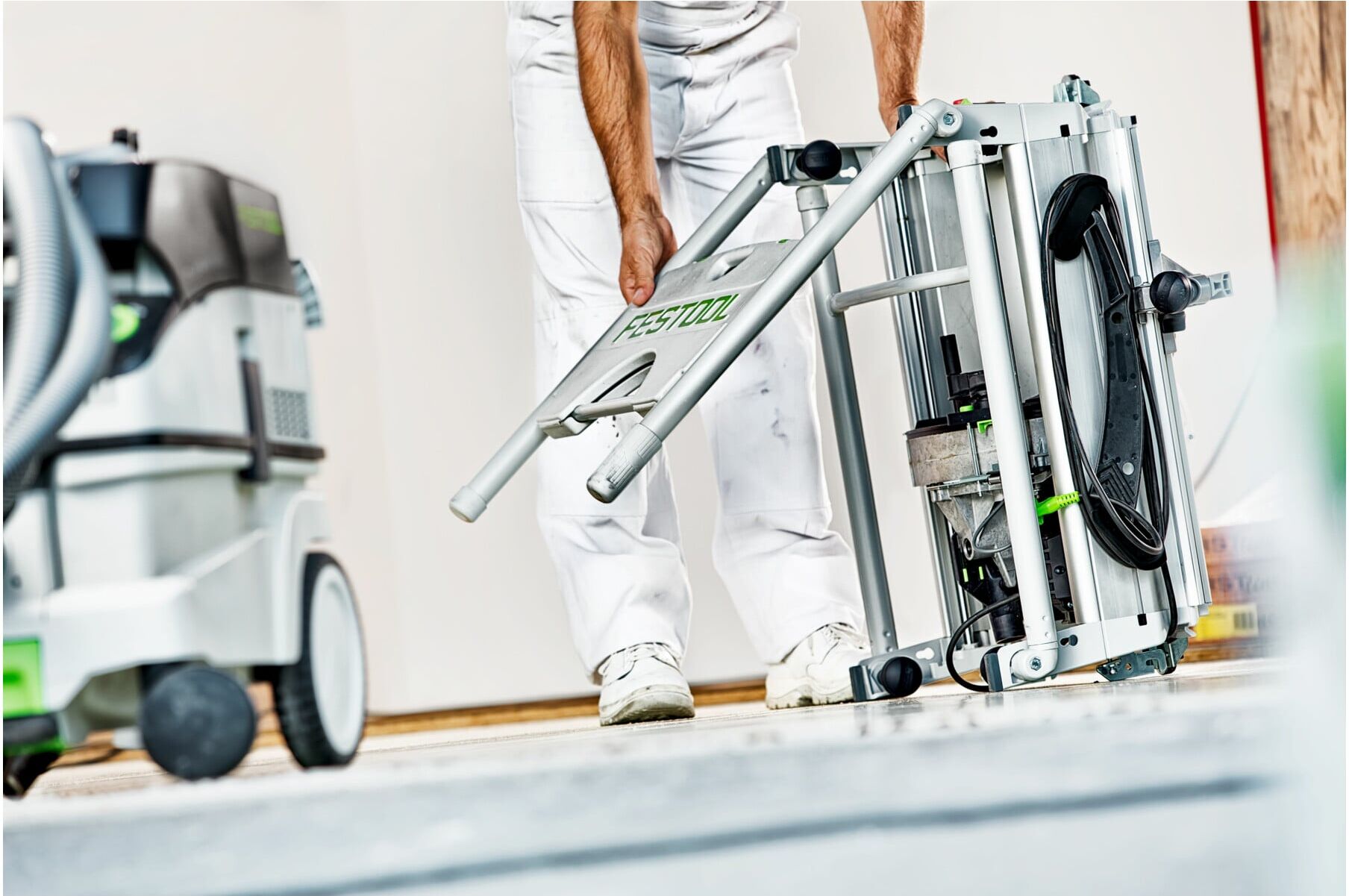 Festool CS 50 EBG PRECISIO Tischzugsäge aus Kunststoff und Metall mit Parallelanschlag und Sägeblatt für Holz oder Kunststoff, 1200 Watt - 574765)
