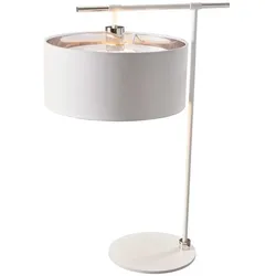 Elstead Lighting, Tischlampe, Balance Tischleuchte E27 Weiss/Nickel poliert, Made in UK (E27)