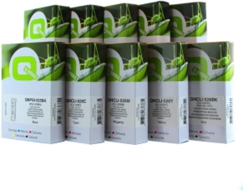 Q-Nomic Set 10 unidades 2x PGI-525 (BK) + 2x CLI-526 (BK/C/M/Y)