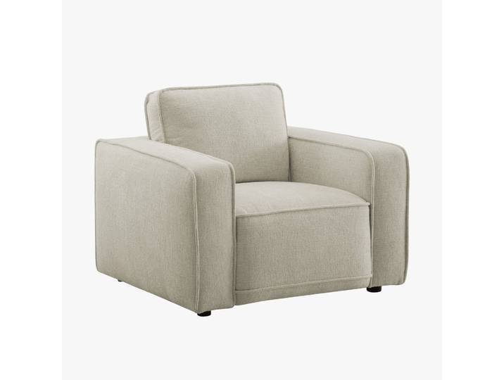 Fauteuil en tissu beige