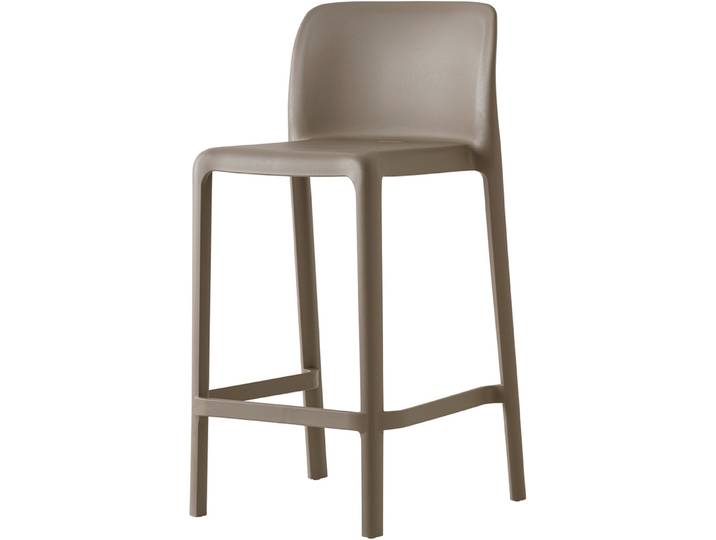 CONNUBIA Barhocker 2er-Set Bayo schlamm/taube Recyceltes Polypropylen H 90 cm - Barhocker 2er-Set