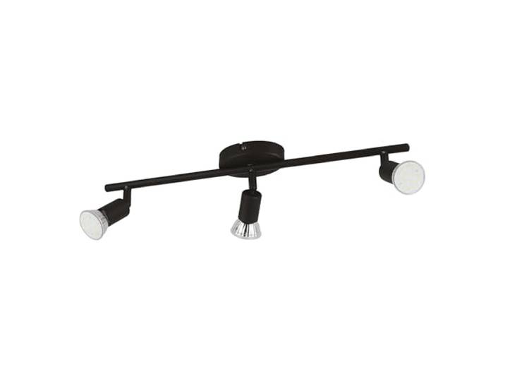 Eglo Luminaire plafonnier Buzz-LED avec 3 spots LED\, lampe de plafond en métal noir pour salon et cuisine\, douille GU10\, L 48\,5 cm
