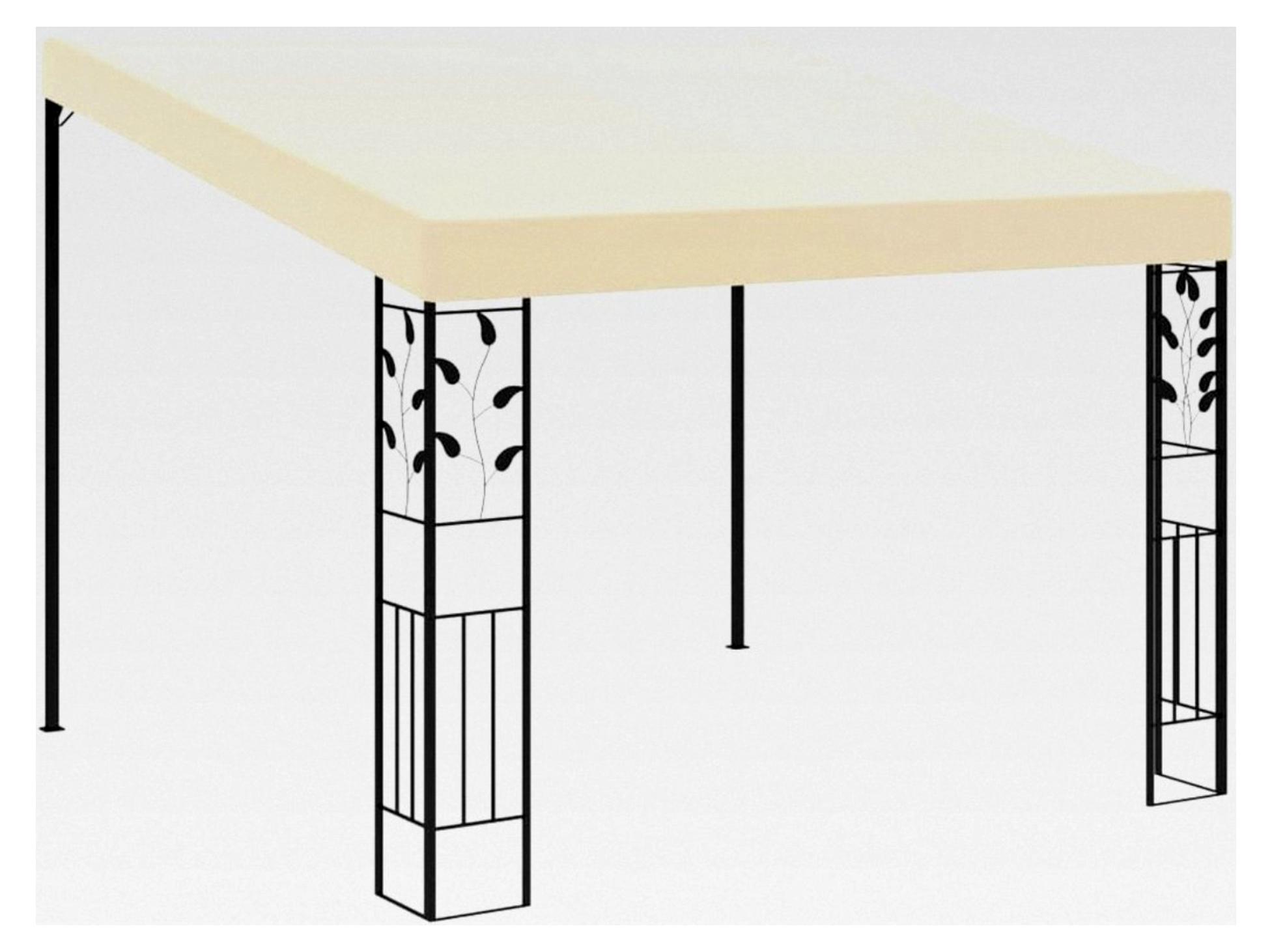 Gartenpavillon, Wand Anbau Pavillon Überdachung für Terrasse 3 x 3 x 2,5 m