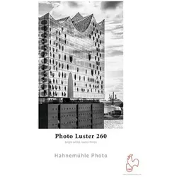 Hahnemühle Photo Luster 61 cm x 30 m, 260 g (260 g/m2, 61 cm x 30 m, 25 Stk.), Fotopapier, Weiss