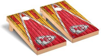 Skip's Garage Kansas City Chiefs NFL Football Triangle Cornhole Board Set