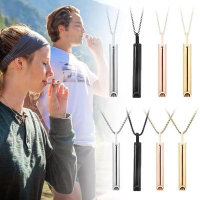 Stainless Steel Mindful Breathing Necklace d