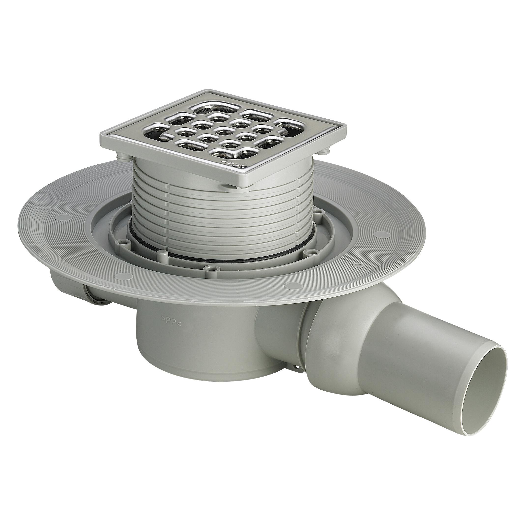 Viega Horizontal height-adjustable ladder with stainless steel grille and sealing ring, d 50 (557119)