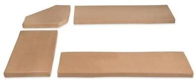Linon Home Decor Linon Cupcini Beige Microfiber Cushions for Dining Nook Cushions Only