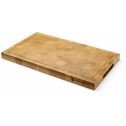 HENDI Servierbrett aus Eichenholz, Hirnholz, 530x325x(H)35mm