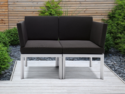 Sieger Exclusiv Passion Sieger Lugo Lounge-Set weiĂź-dunkelgrau