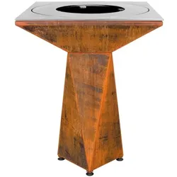OutInFire Gartenfeuerstelle, Grill mit Grill und Wok-Loch aus Stahl - G1 Basic Corten