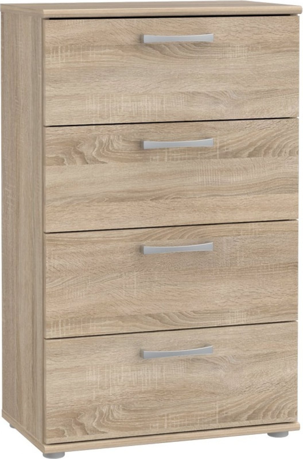 Furniture24 Kommode NIKO CPLK14N Ladekast met 4 Lades in Sonoma Eikenhout