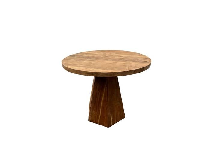 FaHome Esstisch Runder Teakholz Esstisch: Natürliches Design und Robuste Qualität