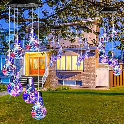 Smart Shopping Spot Color Changing Solar Wind Chimes With 6 LED Bulbs For Outdoor Garden Decor Color Changing Solar Wind Chimes With 6 LED Bulbs For Outdoor Garden Decor