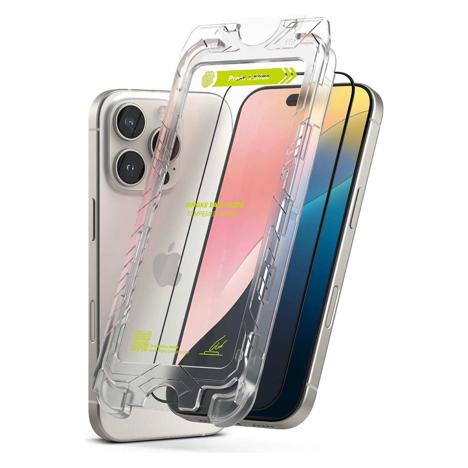 Ringke Easy Slide Tempered Glass (2 Stk., Apple iPhone 16 Pro Max) (G4as925)