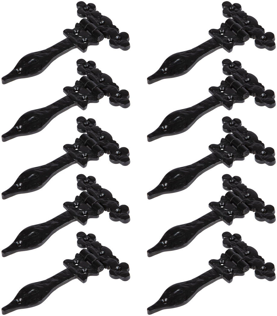 Hammer and Tongs Hammer & Tongs - Ornate T-Hinge - W155mm - Black Black 10.1cm H X 15.3cm W X 1cm D