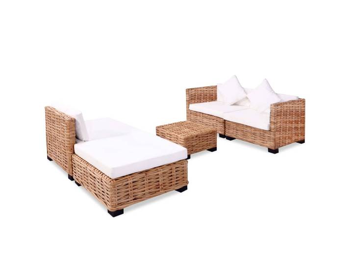 vidaXL Ensemble de canapés 14 pièces rotin naturel