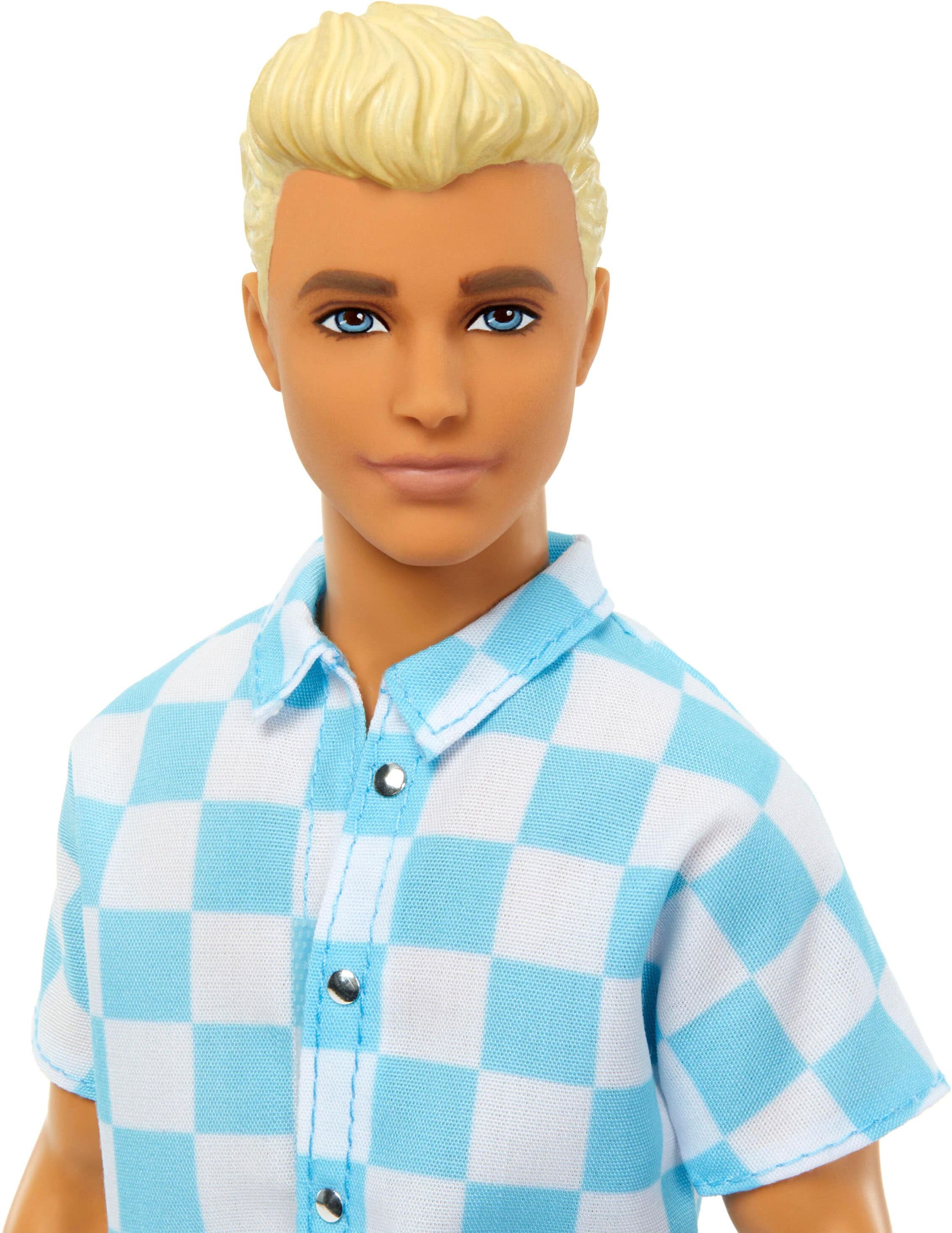 Anziehpuppe BARBIE "Blonde Ken-Puppe mit Badehose und Strand-Accessoires", bunt, Puppen, Kinder, Kunststoff, Anziehpuppe