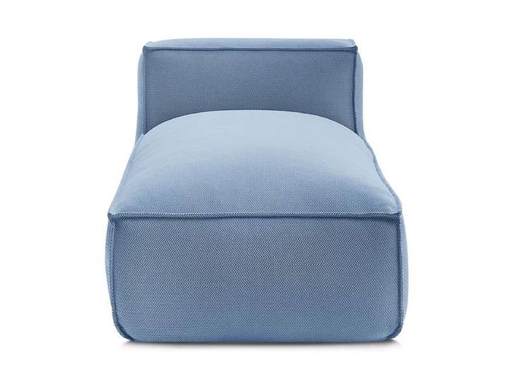 Gartenottoman BOBOCHIC BIARRITZ Stoff chiniert blau