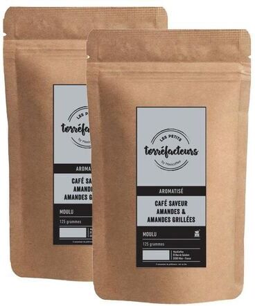 lesPetitsTorrefacteurs Les Petits Torréfacteurs Gemahlener Kaffee Gegrillte Mandeln Aroma 2 X 125 G - MaxiCoffee