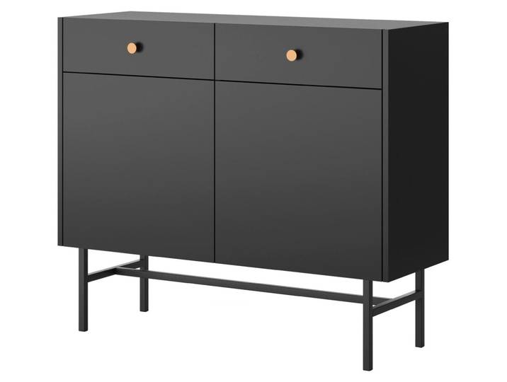 Selsey Divenos - Buffet 2 portes\, noir\, 104 cm
