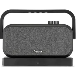 Hama Lautsprecher für Fernseher, 2,4-GHz-Station + Bluetooth, tragbar, stereo (18 h), Bluetooth Lautsprecher, Schwarz, Grau