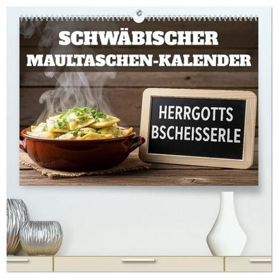 Schwäbischer Maultaschen-Kalender (hochwertiger Premium Wandkalender 2026 DIN A2 quer), Kunstdruck in Hochglanz