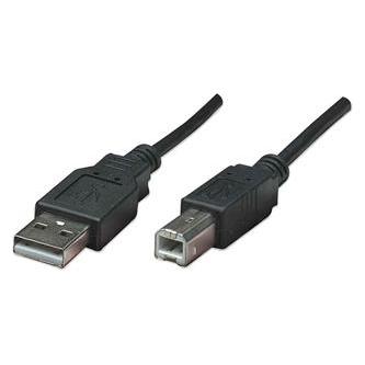 Logo USB-Kabel USB-A - USB-B 1,8 m Grau (17057) (1.80 m, USB 2.0) (17057)