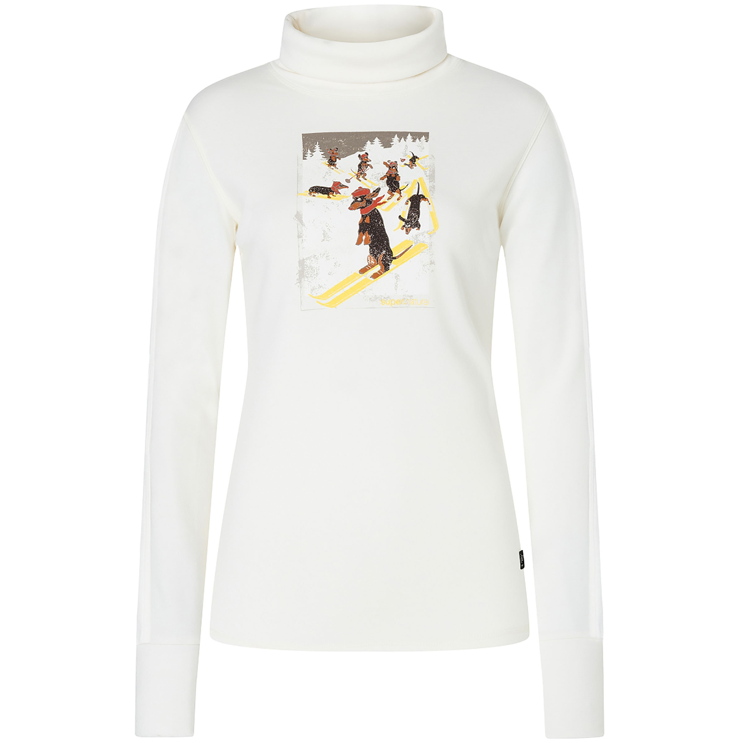 Super.Natural Dachshund Roll Neck Damen Longsleeves Merino weiss Größe M Trekking Hautfreundlich Merinowolle