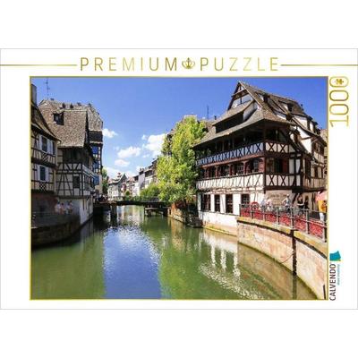 CALVENDO Puzzle Straßburg, Bilick auf das Maison des Tanneurs | 1000 Teile Lege-Größe 64x48cm Foto-Puzzle für glückliche Stunden