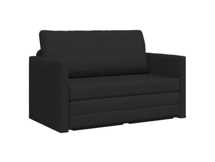 Todiikf Schlafsofa 2-Sitzer Schwarz Stoff Klappsofa 110cm Gästebett Kompakter 2-Sitzer mit Verstellfunktion fürs Wohnzimmer, stabiles Metallgestell und abnehmbare Kissenbezüge.