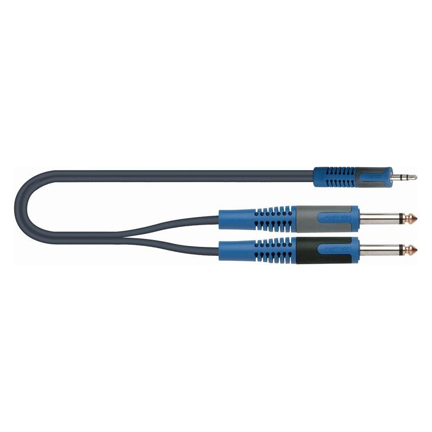 Quik Lok QUIK-LOK RKSA/140-5 Audiokabel 5 m 3,5mm 2 x 6,35mm Schwarz, Blau, Grau (Keyboard) (30.00288)