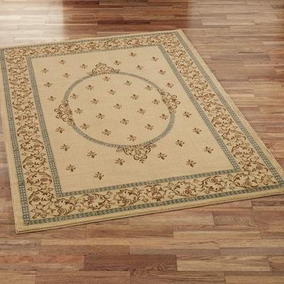 Concord Global Trading Inc "Monarch Medallion Rectangle Rug, 5'3"" x 7'7"", Beige"
