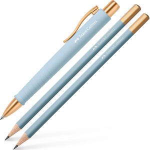 Faber-Castell Schreibset Urban sky blue, 3-teilig, Kugelschreiber und Bleistifte Härtegrad B
