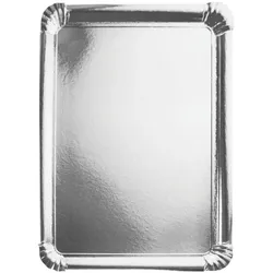 Papstar 10 Servierplatten eckig silber - 34 x 45,5 cm silber