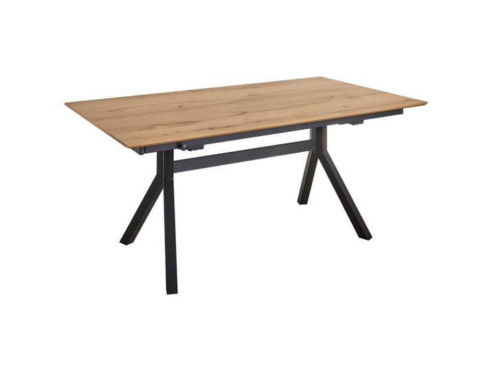 Celina Home Esstisch Tokio, Eiche, Metall, furniert, quadratisch, Y-Form, 95x76x160 cm, in verschiedenen Größen erhältlich, Esszimmer, Tische, Esstische, Esstische quadratisch