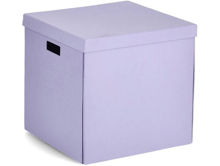 Aufbewahrungsbox ZELLER PRESENT, lila (flieder), B:33,5cm H:32cm T:33cm, Papier, Aufbewahrungsboxen, Aufbewahrungsbox, beschriftbar, recycelter Karton