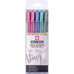 Sakura, Schreibstifte, Roller Gelly Shadow (5x)