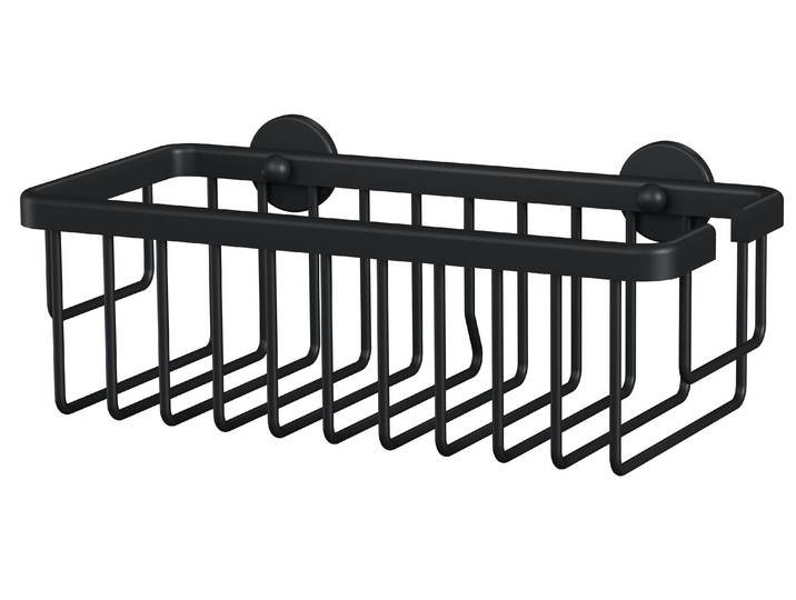Duschablage TESA Schwarz , schwarz, B:25cm H:9,2cm, Regale, Duschablage