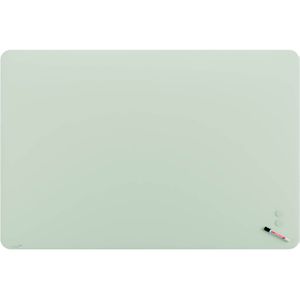 Legamaster Glas-Magnettafel 7-104363 Sage Green, 2 Magnete, matt pastellgrün, Metallrückwand & abgerundete Ecken 150x100cm
