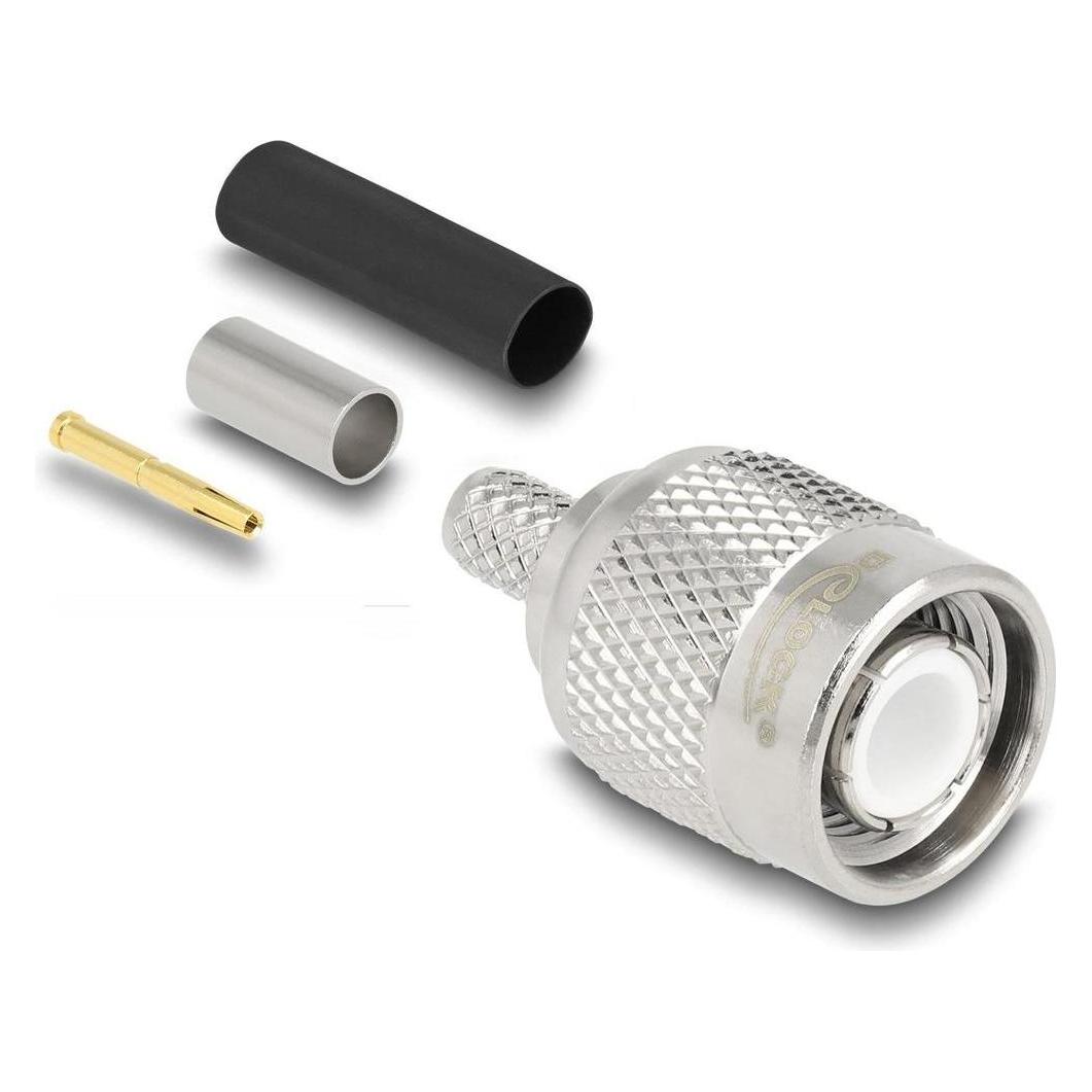 Delock TNC Stecker zum Crimpen LMR 200mit passendem Schrumpfschlauch (Stecker und Verbinder) (91765)