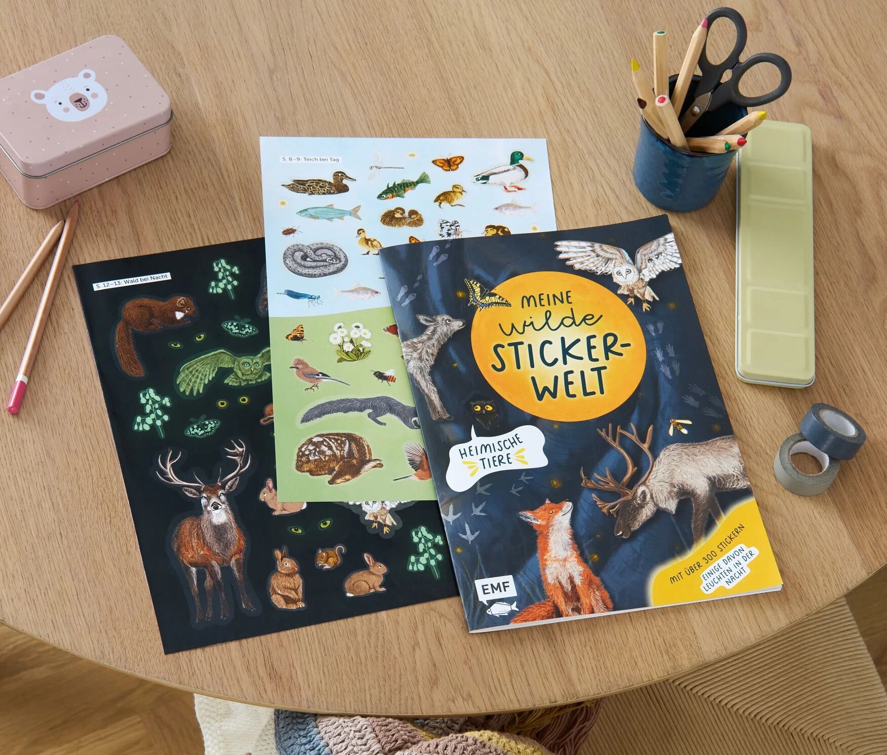 Tchibo - Stickerbuch »Meine wilde Stickerwelt – heimische Tiere«