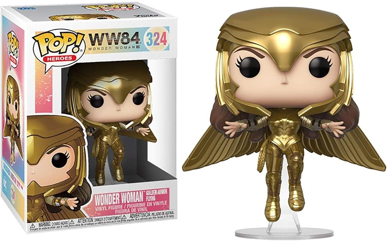 Funko POP! Heroes: Wonder Woman 1984 – Wonder Woman Gold Flying (Metallic) Collectable Vinyl Figure