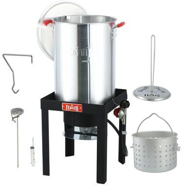 Feasto Aluminum Turkey Fryer & Fish Fryer Set with 30 Qt Aluminum Pot and Basket