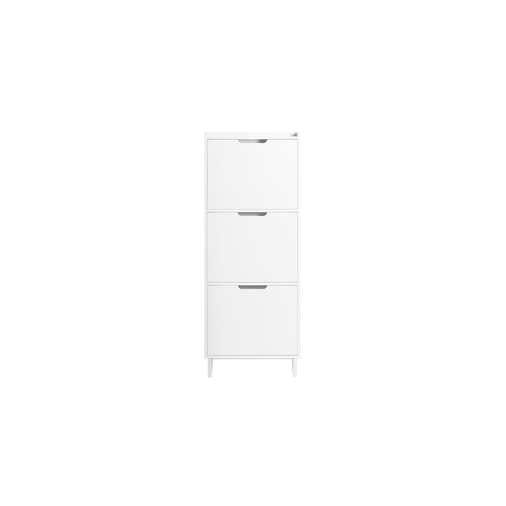 SoBuy Schuhschrank mit 4 Türen Weiß 19x50,01x129,01cm Modern