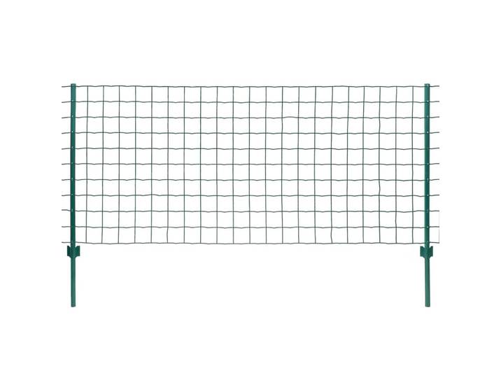 vidaXL Metallzaun Stahl 20/1 M Grün, Metall, 3x100 cm, Gartenzubehör