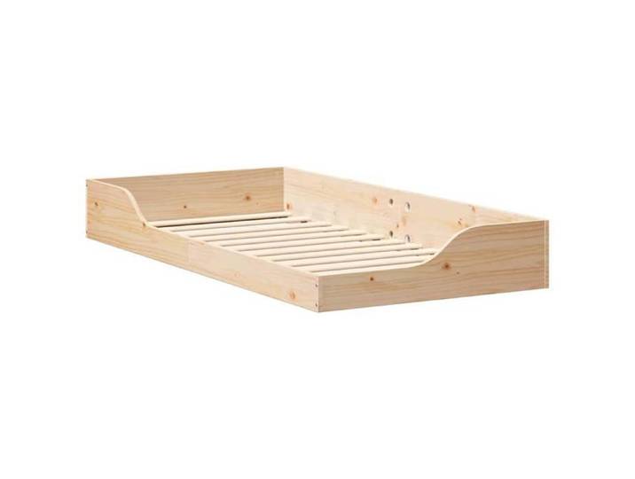 Petit Lit 75x190cm - VIDAXL - Structure de lit moderne - Marron Pin massif L4439