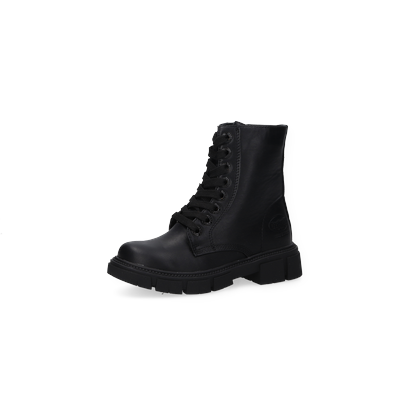 Schnürboots DOCKERS BY GERLI, Mädchen, Gr. 32, Textil, schwarz, Lederimitat, Schuhe Schnürboots, Schnürstiefelette mit Profilsohle und Blockabsatz